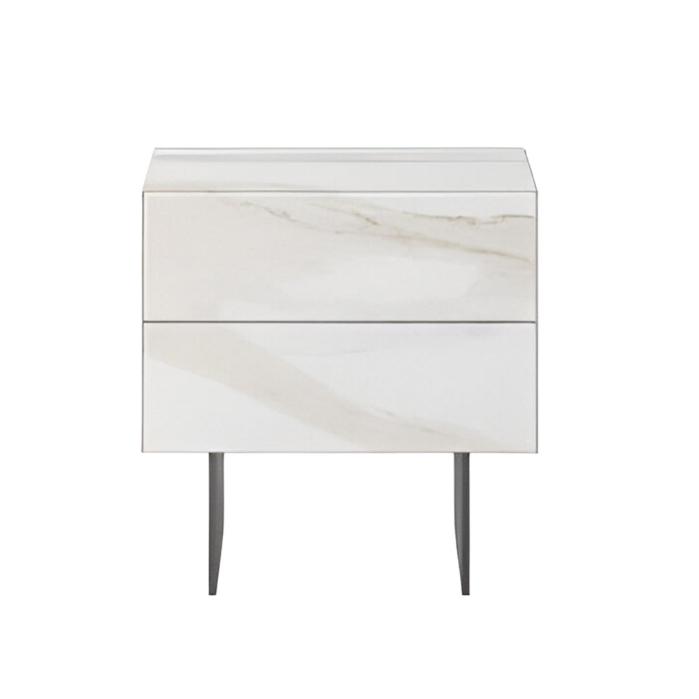 Mesita de noche Materia acero XGlass Lago