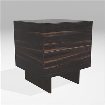 Mesita de noche Materia acero XGlass Lago