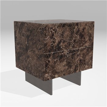 Mesita de noche Materia acero XGlass Lago