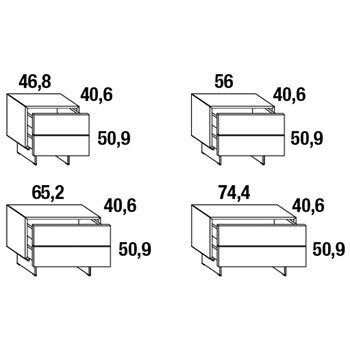 Mesita de noche Materia acero XGlass Lago