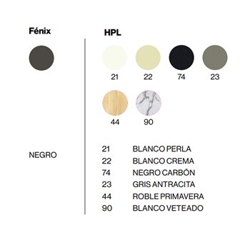 Mesa Baelo doble rectangular HPL/Fénix esPattio
