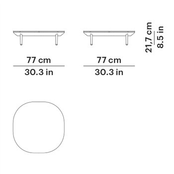 Mesa centro cuadrada Amba Point