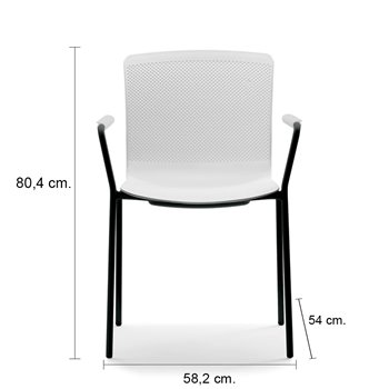 Sillón Glove 4 patas metal Forma5