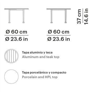 Mesa de centro redonda Curio Point