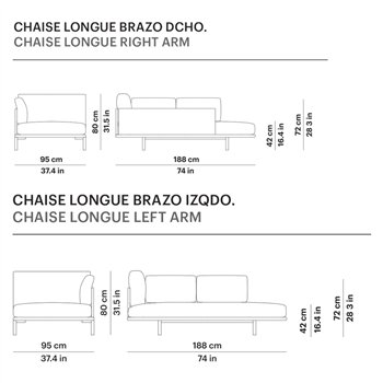 Chaise longue Long Island Point