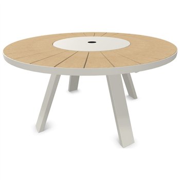 Acero Blanco+Madera Iroko