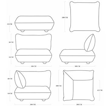 Sofá modular Sumo Fatboy