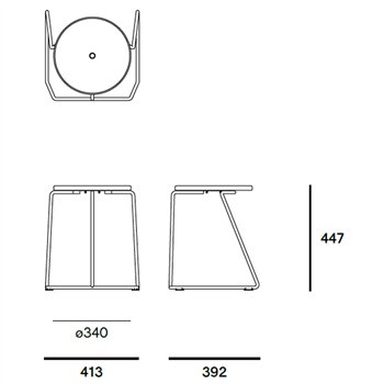 Taburete bajo Tiki Aluminio Extremis