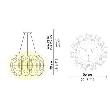 Lámpara suspensión Fiordlys redonda Slamp