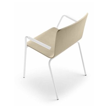 Sillón Glove monocasco haya 4 patas metal Forma5