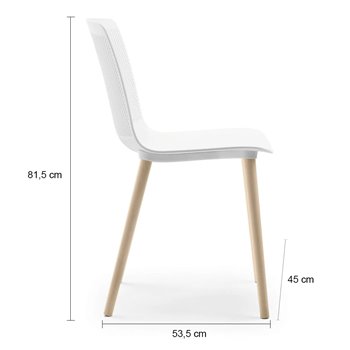 Silla Glove 4 patas madera Forma5