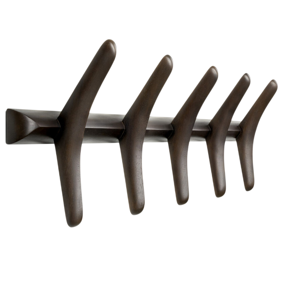 Perchero de pared PI: Caoba marrón