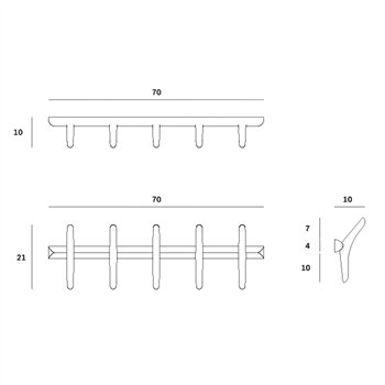 Perchero pared PI Ethnicraft 