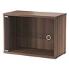 Vitrina con puerta batiente de cristal- walnut