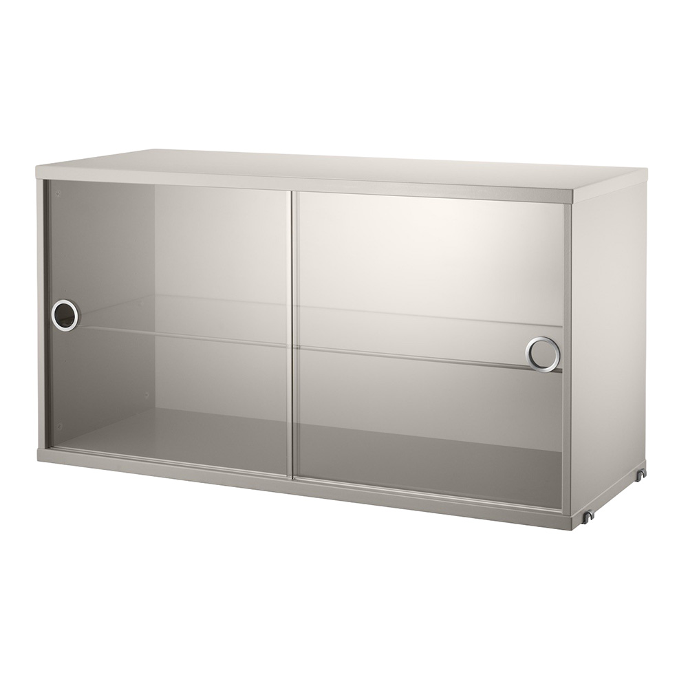 Vitrina con puertas corredoras - beige