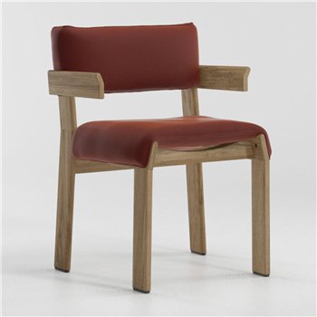 Silla comedor brazos Band teca Kettal