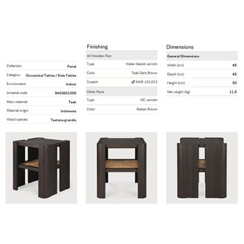 Mesa auxiliar Panel Ethnicraft