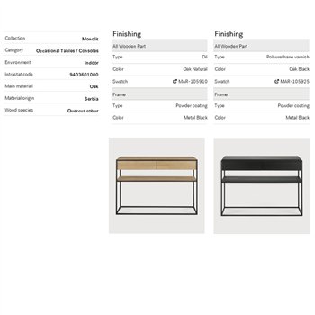 Consola Monolit Ethnicraft