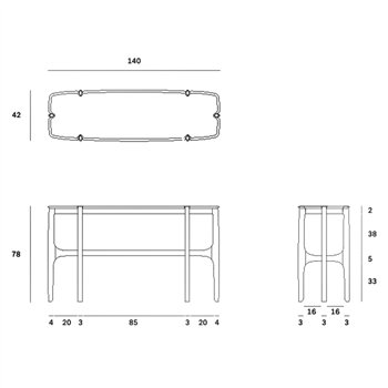 Consola PI 6 patas Ethnicraft