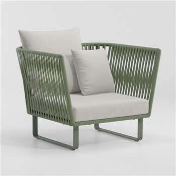 Sillón club Aluminio brazos Bela Rope Bitta Kettal