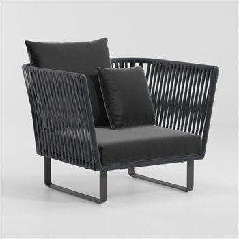 Sillón club Aluminio brazos Bela Rope Bitta Kettal