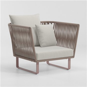 Sillón club Aluminio brazos Bela Rope Bitta Kettal