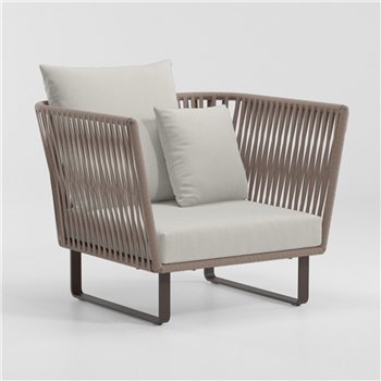 Sillón club Aluminio brazos Bela Rope Bitta Kettal