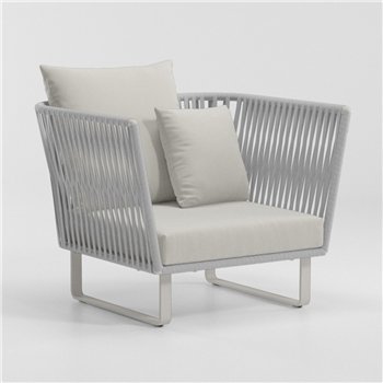 Sillón club Aluminio brazos Bela Rope Bitta Kettal