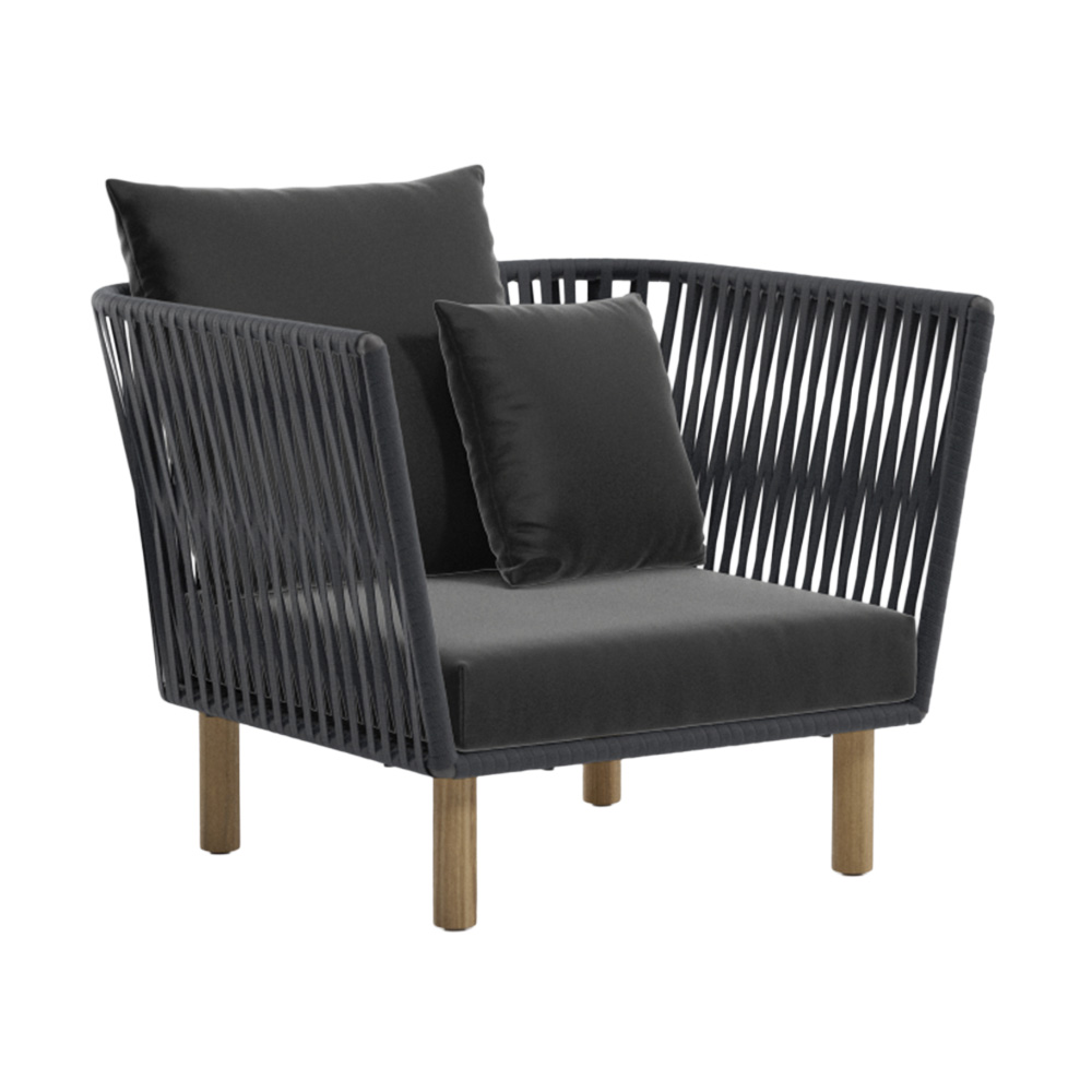 Sillón club Teca Bela Rope Bitta Kettal