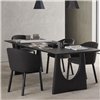 Unda: Roble barnizado negro - Tela Charcoal
