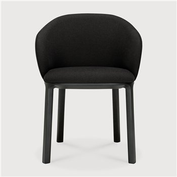 Unda: Roble barnizado negro - Tela Charcoal