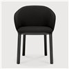 Unda: Roble barnizado negro - Tela Charcoal