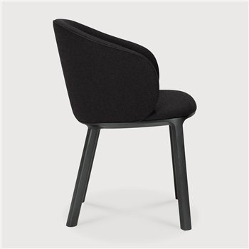 Unda: Roble barnizado negro - Tela Charcoal