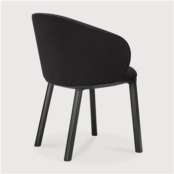 Unda: Roble barnizado negro - Tela Charcoal