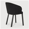Unda: Roble barnizado negro - Tela Charcoal