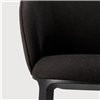Unda: Roble barnizado negro - Tela Charcoal