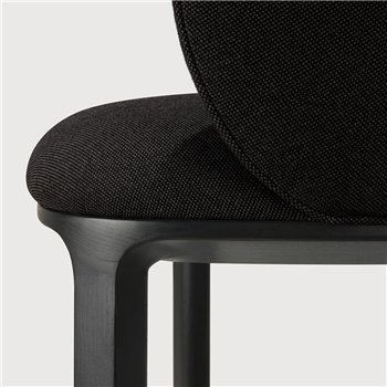 Unda: Roble barnizado negro - Tela Charcoal