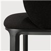 Unda: Roble barnizado negro - Tela Charcoal