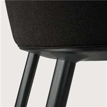 Unda: Roble barnizado negro - Tela Charcoal