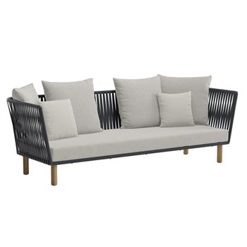 Sofá 3 Plazas Teca Bela Rope Bitta Kettal