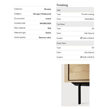 Aparador Shadow patas Ethnicraft