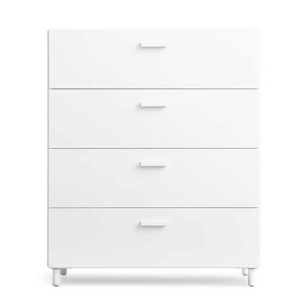 Cómoda ancha Relief con pies - white