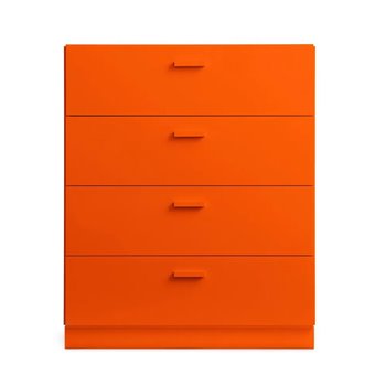 Cómoda ancha Relief con zócalo - orange