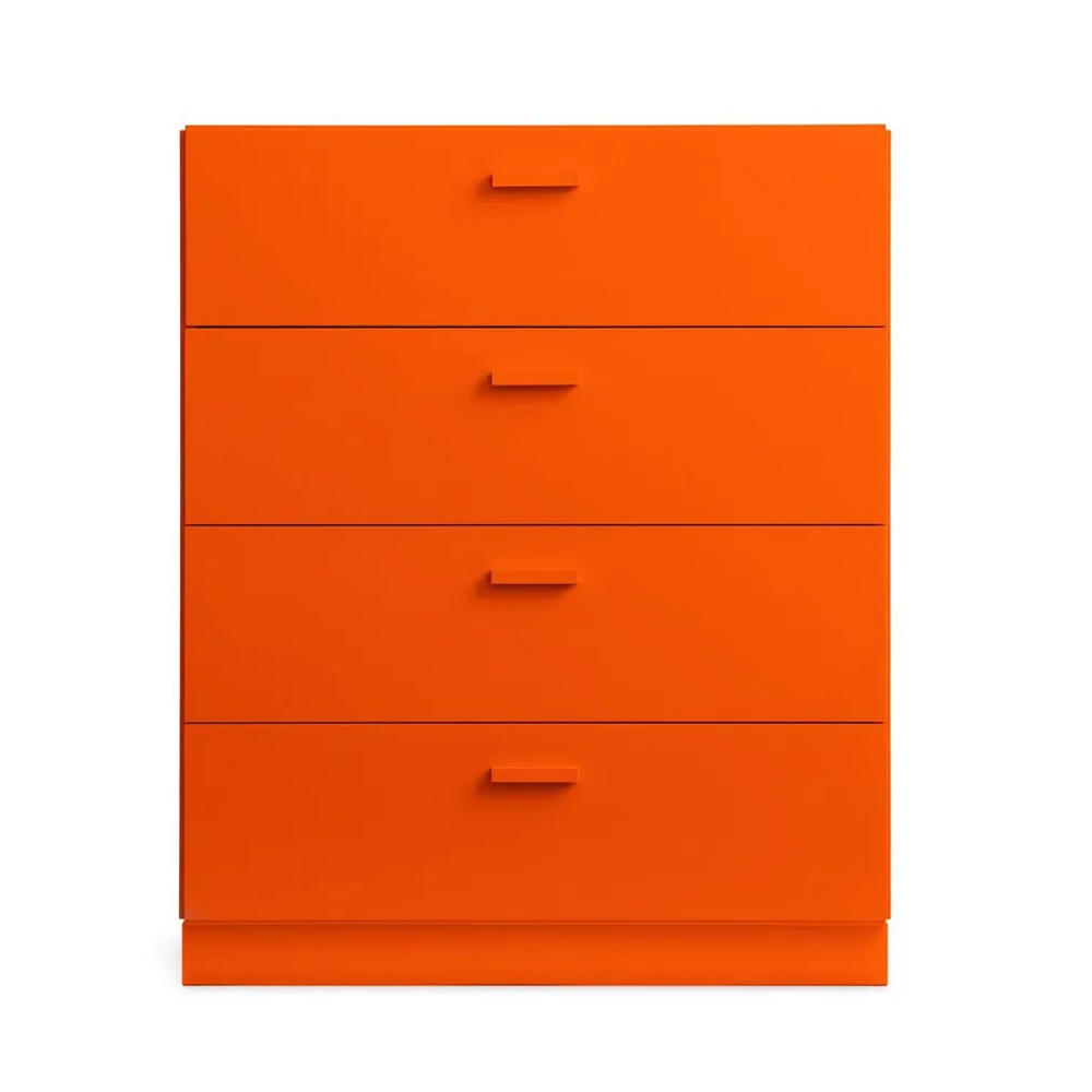 Cómoda ancha Relief con zócalo - orange