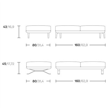 Banco 2 Plazas Boma Kettal