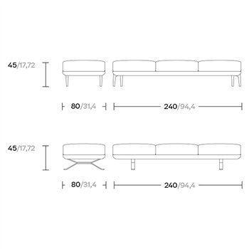 Banco 3 Plazas Boma Kettal