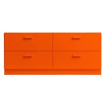 Cómoda baja Relief con zócalo - orange