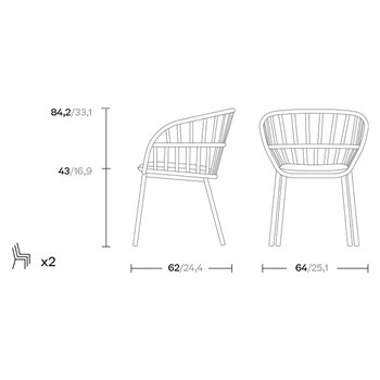 Sillón comedor apilable Cala Kettal