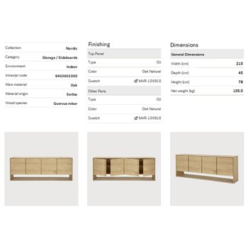 Aparador Nordic Ethnicraft