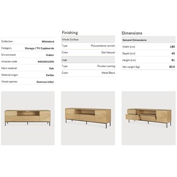Mueble TV Whitebird Ethnicraft